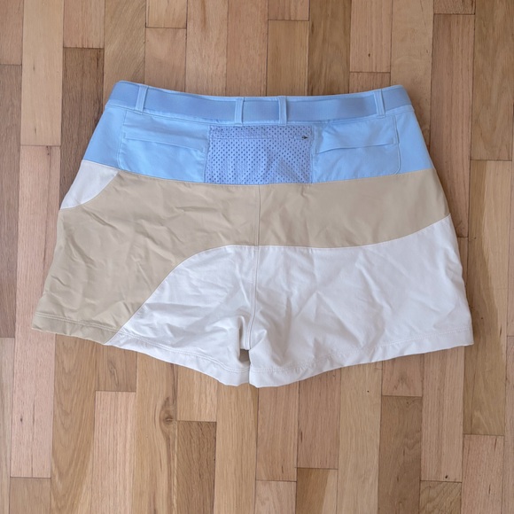 🌲 Outdoor Voices RecTrek 3" Colorblock Short Blue, Cream, White L - Picture 3 of 5